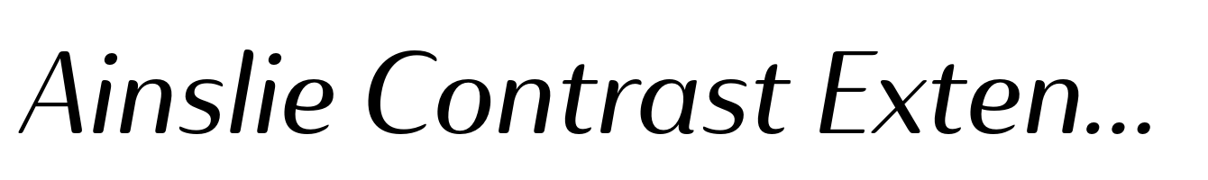 Ainslie Contrast Extended Medium Italic
